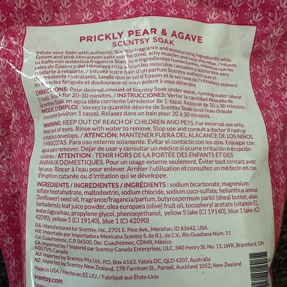 2 lb bag of Scentsy Soak in the Prickly Pear & Agave scent. - Picture 2 of 2